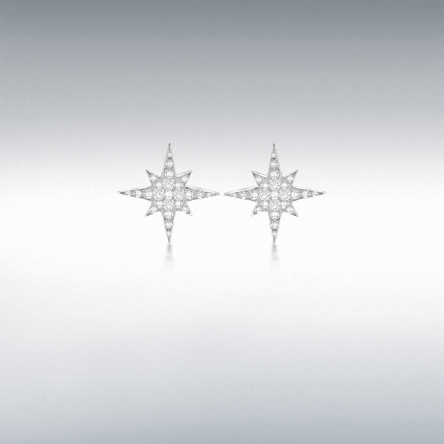 COMPASS STAR EARRINGS (STERLING SILVER)