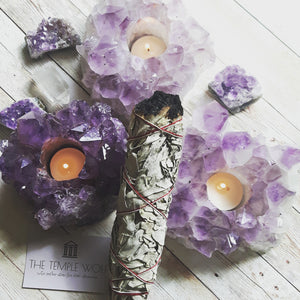 Beautiful amethyst and sage