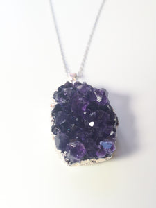AMETHYST CLUSTER PENDANT NECKLACE