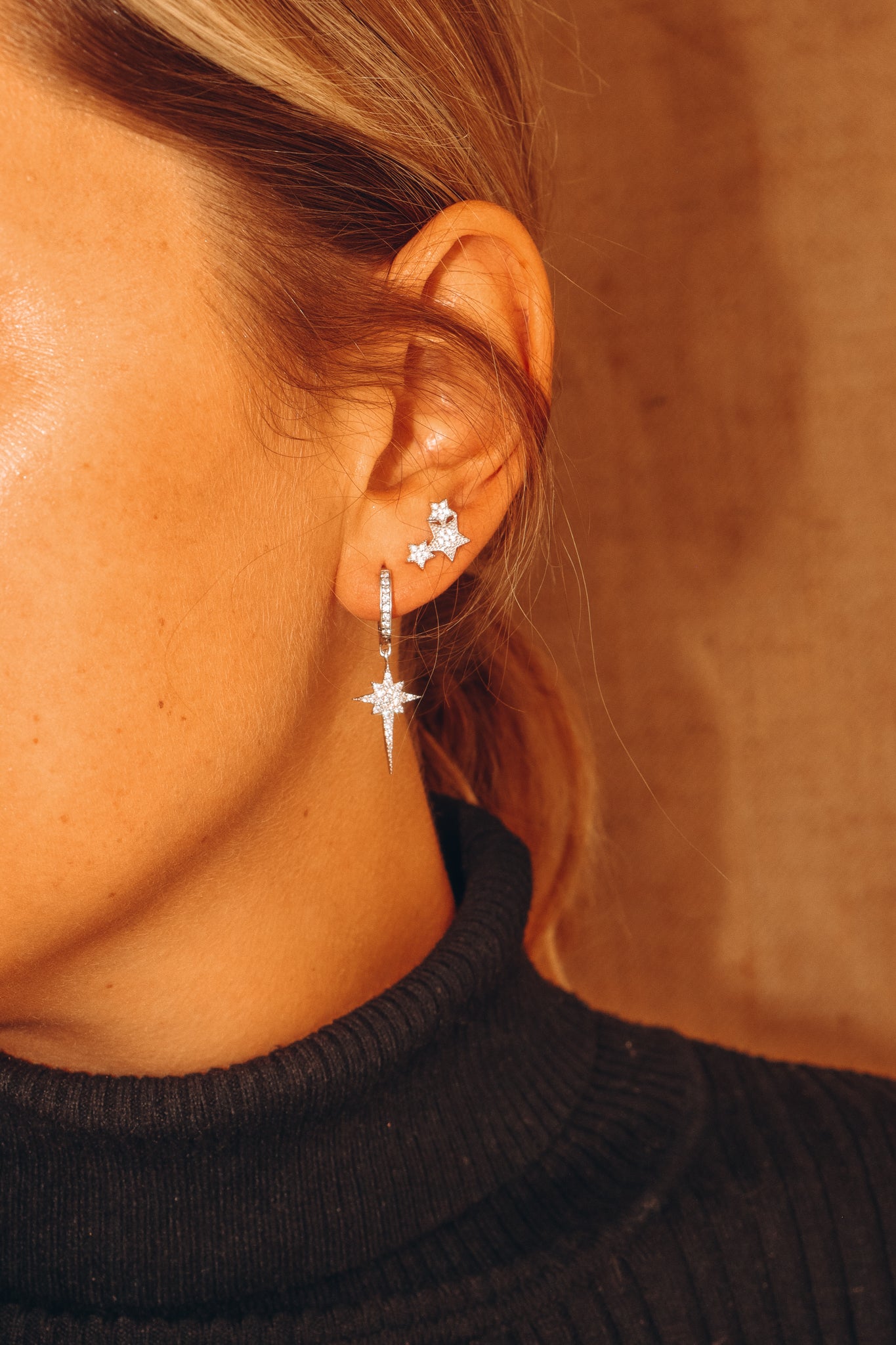 Star cluster earrings