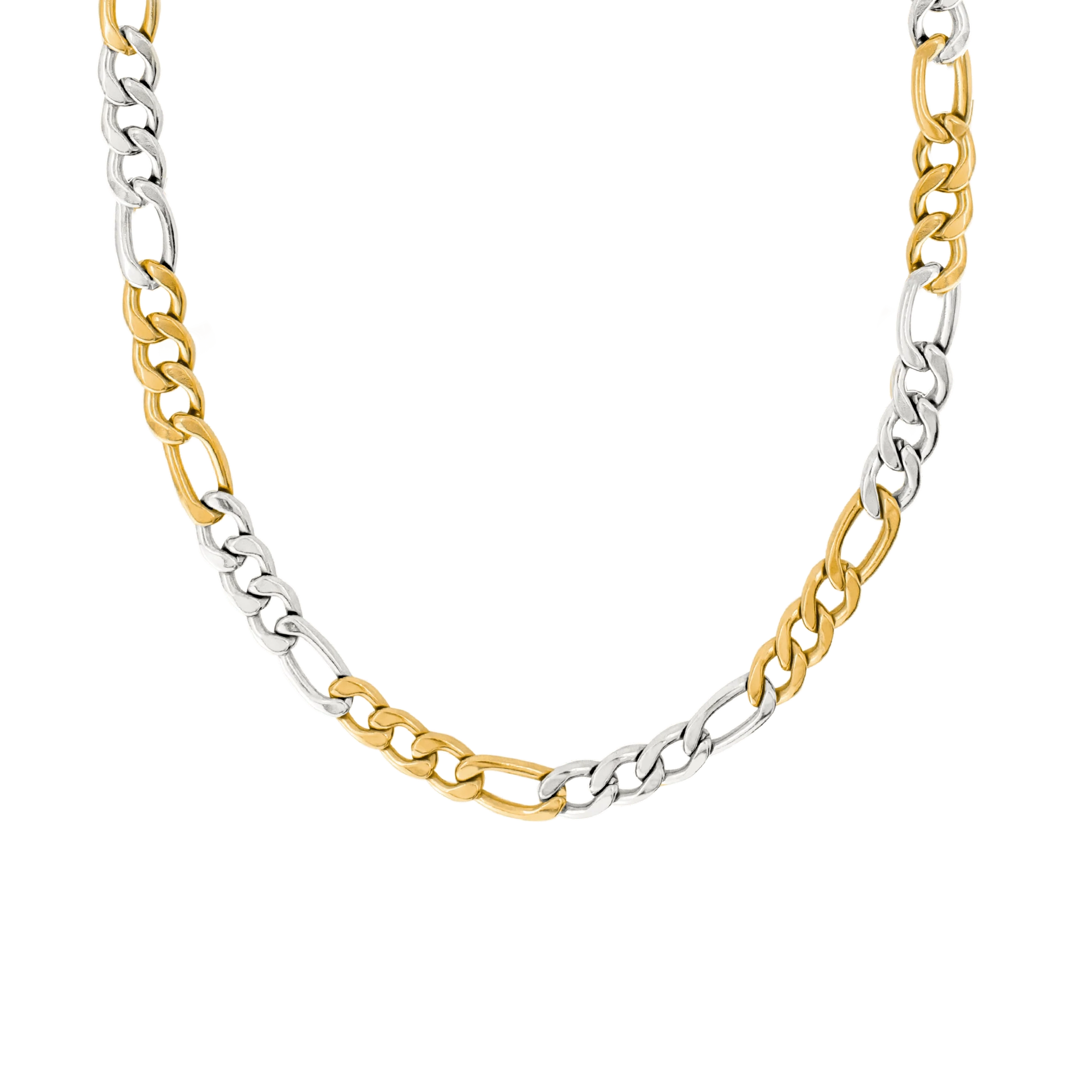 MIXED METAL CHAIN NECKLACE