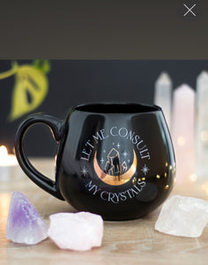 'LET ME CONSULT MY CRYSTALS' MUG